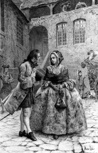 Иллюстрация к роману «История кавалера де Грие…». Художник М. Лелуар